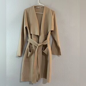 BB Dakota Cream Open Front Knit Cardigan